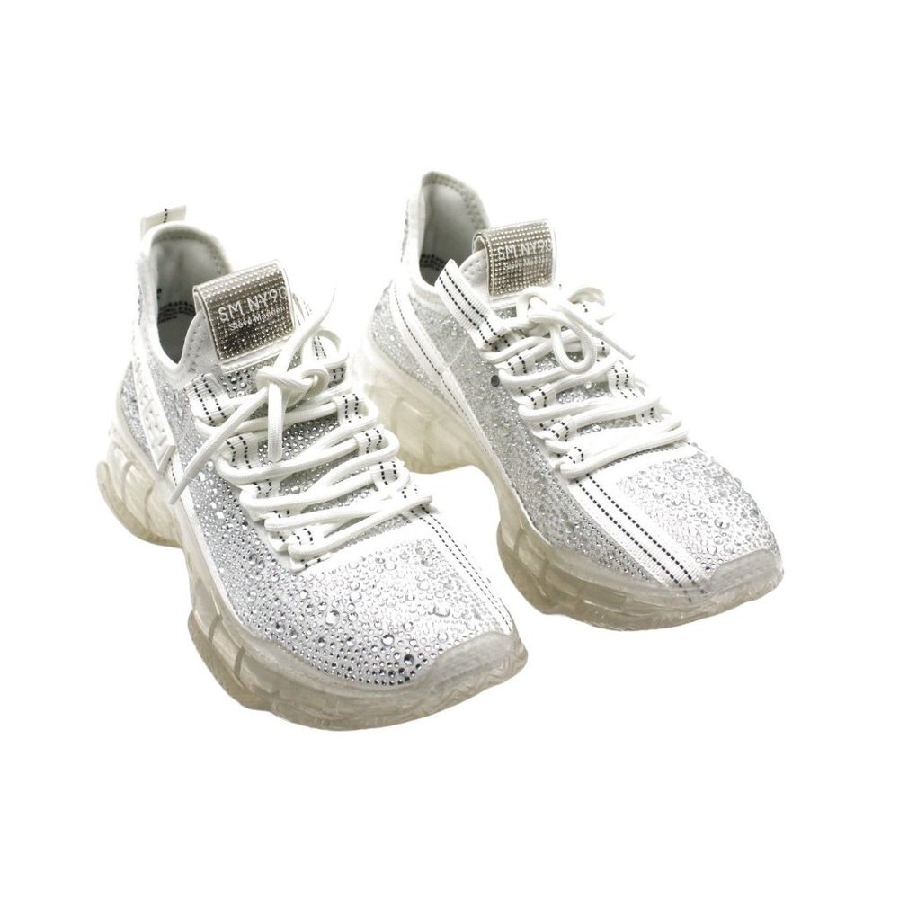 Steve Madden Maxima Rhinestone Lace up Sneakers.. Runs smaller - like size 7.